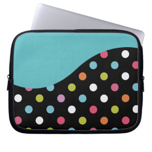 Capa Para Notebook Bolinhas Bolsa de laptop azul