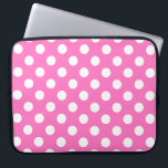 Capa Para Notebook Bolinhas brancas a rosa<br><div class="desc">Bolinhas brancas a rosa</div>