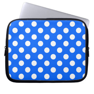 Capa Para Notebook Bolinhas brancas de azul real