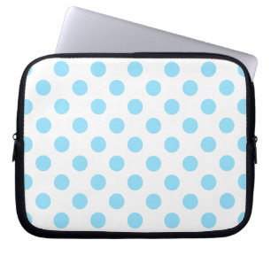 Capa Para Notebook Bolinhas brancas e azuis
