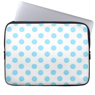Capa Para Notebook bolinhas brancas e azuis