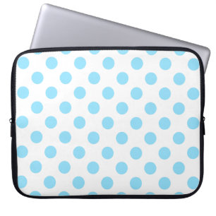 Capa Para Notebook bolinhas brancas e azuis