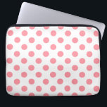 Capa Para Notebook Bolinhas brancas e de coral<br><div class="desc">Bolinhas brancas e de coral</div>