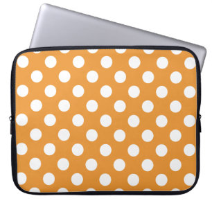 Capa Para Notebook bolinhas brancas em âmbar
