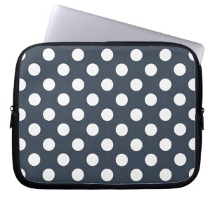 Capa Para Notebook Bolinhas brancas em cinzas azuis