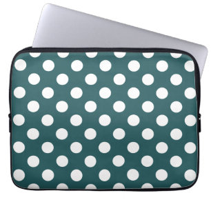 Capa Para Notebook bolinhas brancas em lacaio