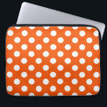 Capa Para Notebook Bolinhas brancas em laranja<br><div class="desc">Bolinhas brancas em laranja</div>