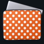 Capa Para Notebook Bolinhas brancas em laranja<br><div class="desc">Bolinhas brancas em laranja</div>