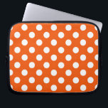 Capa Para Notebook Bolinhas brancas em laranja<br><div class="desc">Bolinhas brancas em laranja</div>