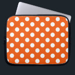 Capa Para Notebook Bolinhas brancas em laranja<br><div class="desc">Bolinhas brancas em laranja</div>