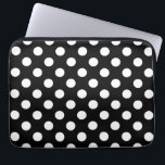 Capa Para Notebook Bolinhas brancas em preto<br><div class="desc">Bolinhas brancas em preto</div>