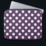 Capa Para Notebook Bolinhas brancas em roxo de ameixa<br><div class="desc">Bolinhas brancas em roxo de ameixa</div>