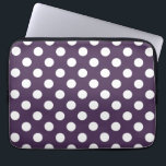 Capa Para Notebook Bolinhas brancas em roxo de ameixa<br><div class="desc">Bolinhas brancas em roxo de ameixa</div>