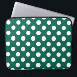 Capa Para Notebook Bolinhas brancas em verde sage<br><div class="desc">Bolinhas brancas em verde sage</div>