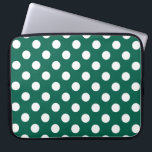 Capa Para Notebook Bolinhas brancas em verde sage<br><div class="desc">Bolinhas brancas em verde sage</div>