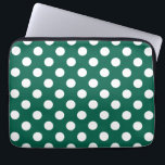 Capa Para Notebook Bolinhas brancas em verde sage<br><div class="desc">Bolinhas brancas em verde sage</div>