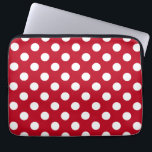 Capa Para Notebook Bolinhas brancas em vermelho<br><div class="desc">Bolinhas brancas em vermelho</div>