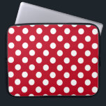 Capa Para Notebook Bolinhas brancas em vermelho<br><div class="desc">Bolinhas brancas em vermelho</div>