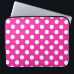 Capa Para Notebook Bolinhas brancas na fúcsia<br><div class="desc">Bolinhas brancas na fúcsia</div>