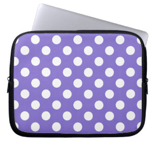 Capa Para Notebook bolinhas brancas na periwinkle