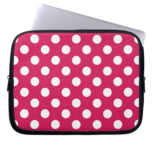 Capa Para Notebook Bolinhas brancas no cerco (Frente)