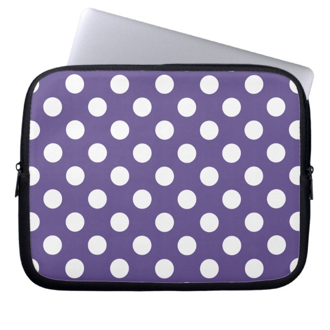 Capa Para Notebook Bolinhas brancas no ultravioleta (Frente)
