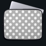 Capa Para Notebook Bolinhas brancas sobre cinzas<br><div class="desc">Bolinhas brancas sobre cinzas</div>