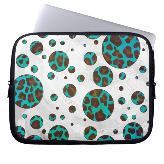 Capa Para Notebook Bolinhas castanho-da-Impressão (Frente)