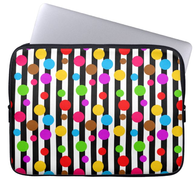 Capa Para Notebook Bolinhas Coloridas (Frente)