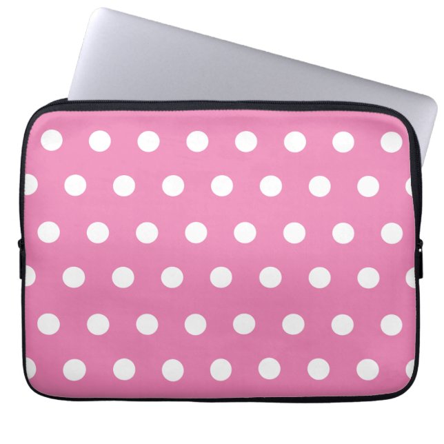Capa Para Notebook Bolinhas cor-de-rosa (Frente)