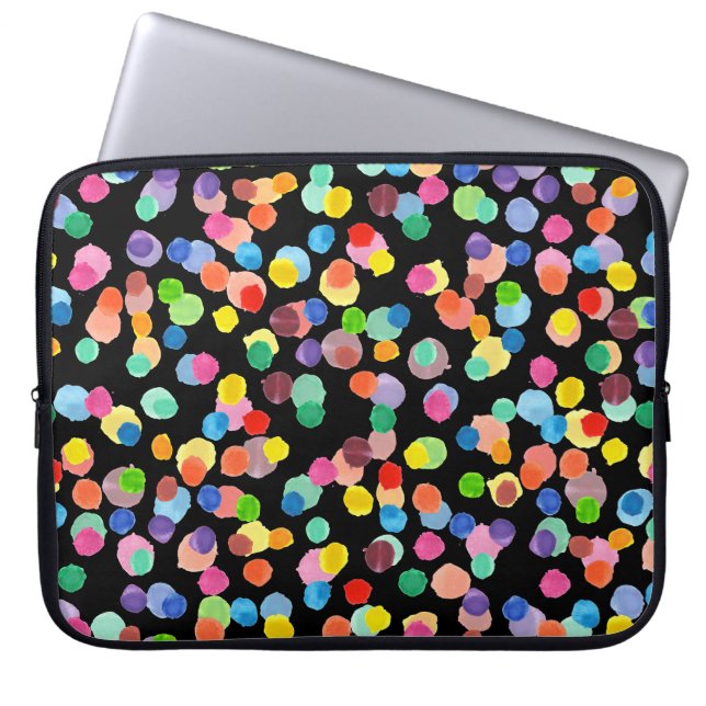 Capa Para Notebook Bolinhas De Aquarela, Fundo De Páscoa. (Frente)