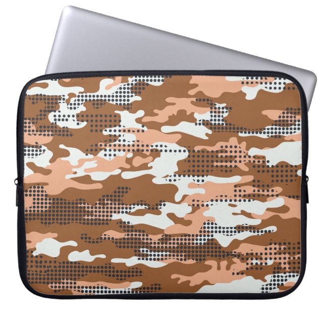 Capa Para Notebook Bolinhas de camuflagem: Abstrato sem costura. (Frente)