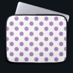 Capa Para Notebook bolinhas de lavanda em branco<br><div class="desc">Lavanda e bolinhas brancas</div>