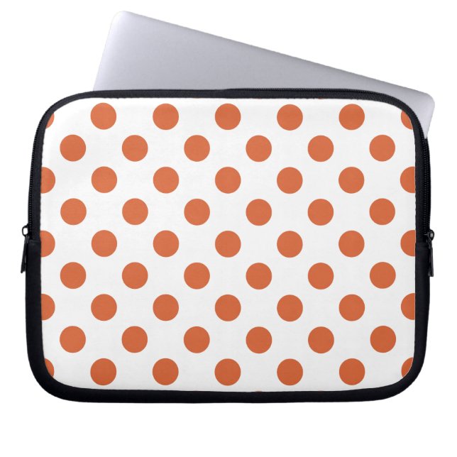 Capa Para Notebook Bolinhas laranja queimadas (Frente)