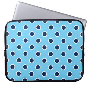 Capa Para Notebook Bolinhas para Marinhos, Bolsa de laptop azul claro
