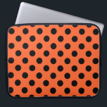 Capa Para Notebook Bolinhas pretas em laranja<br><div class="desc">Bolinhas pretas em laranja</div>
