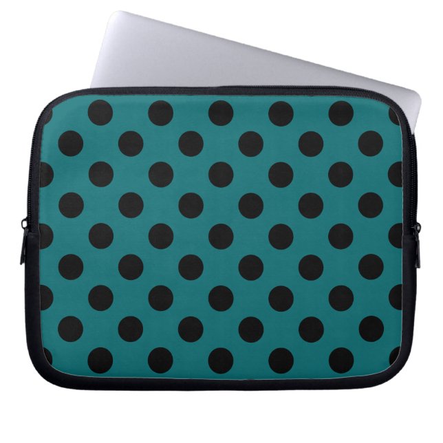 Capa Para Notebook Bolinhas pretas em pó (Frente)