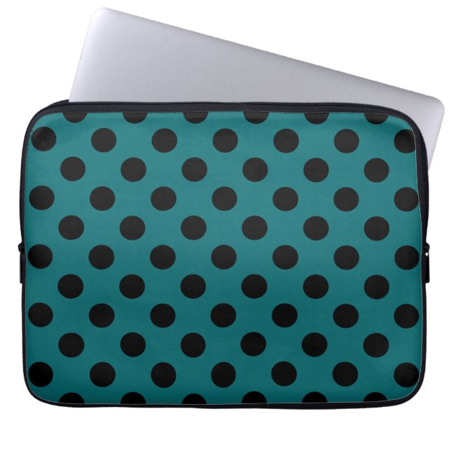 Capa Para Notebook Bolinhas pretas em pó (Frente)