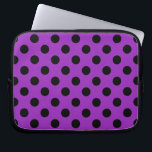 Capa Para Notebook Bolinhas pretas em roxo<br><div class="desc">Bolinhas pretas em roxo</div>
