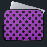 Capa Para Notebook Bolinhas pretas em roxo<br><div class="desc">Bolinhas pretas em roxo</div>