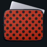 Capa Para Notebook Bolinhas pretas em vermelho<br><div class="desc">Bolinhas pretas em vermelho</div>