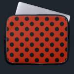 Capa Para Notebook Bolinhas pretas em vermelho<br><div class="desc">Bolinhas pretas em vermelho</div>