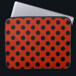 Capa Para Notebook Bolinhas pretas em vermelho<br><div class="desc">Bolinhas pretas em vermelho</div>