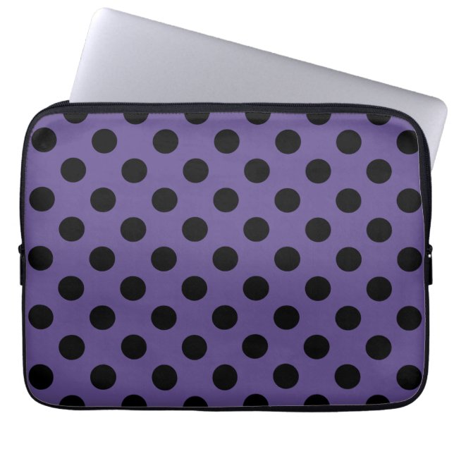 Capa Para Notebook Bolinhas pretas no ultravioleta (Frente)