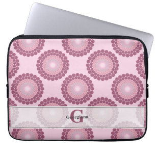 Capa Para Notebook Bolinhas Radiante Dusky Personalizado Rosa Mandala