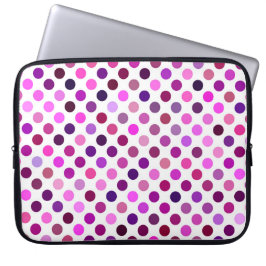 Capa Para Notebook Bolinhas rosa e roxa