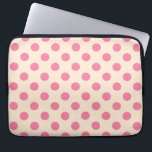 Capa Para Notebook Bolinhas rosa em creme<br><div class="desc">Bolinhas rosa em creme</div>