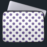 Capa Para Notebook Bolinhas ultravioletas em branco<br><div class="desc">A cor do ano de Pantone para 2018 é ultravioleta.</div>