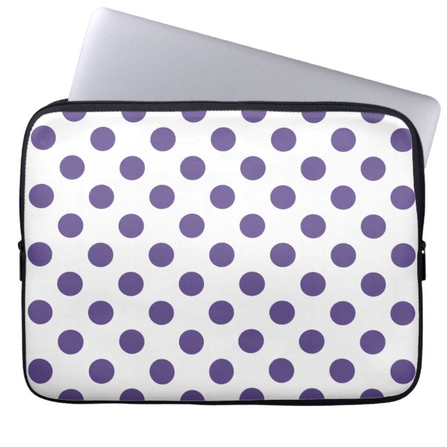 Capa Para Notebook Bolinhas ultravioletas em branco (Frente)