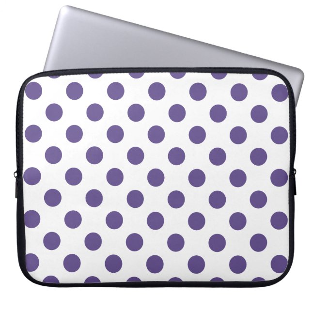 Capa Para Notebook Bolinhas ultravioletas em branco (Frente)